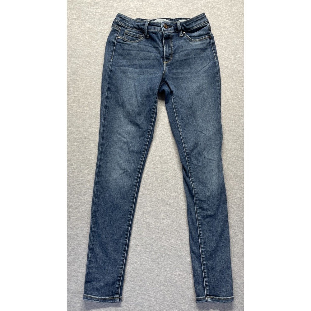 Jessica Simpson Kiss Me Jeans Womens 4/27 Blue Denim Cotton Mid Rise Skinny Leg